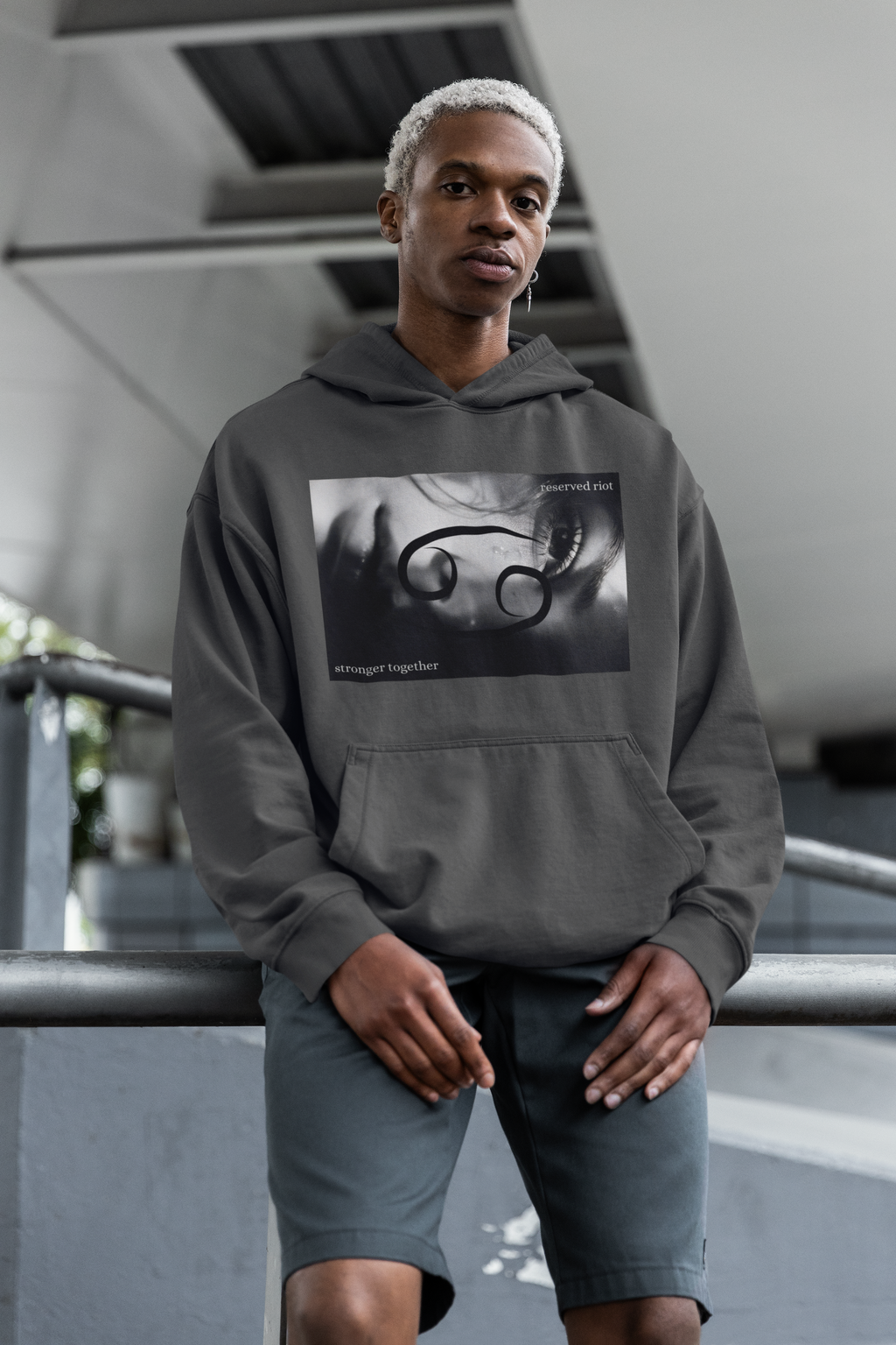 Zodiac (Cancer) "Better Together" Graphic Fleeced Boxy Hoodie