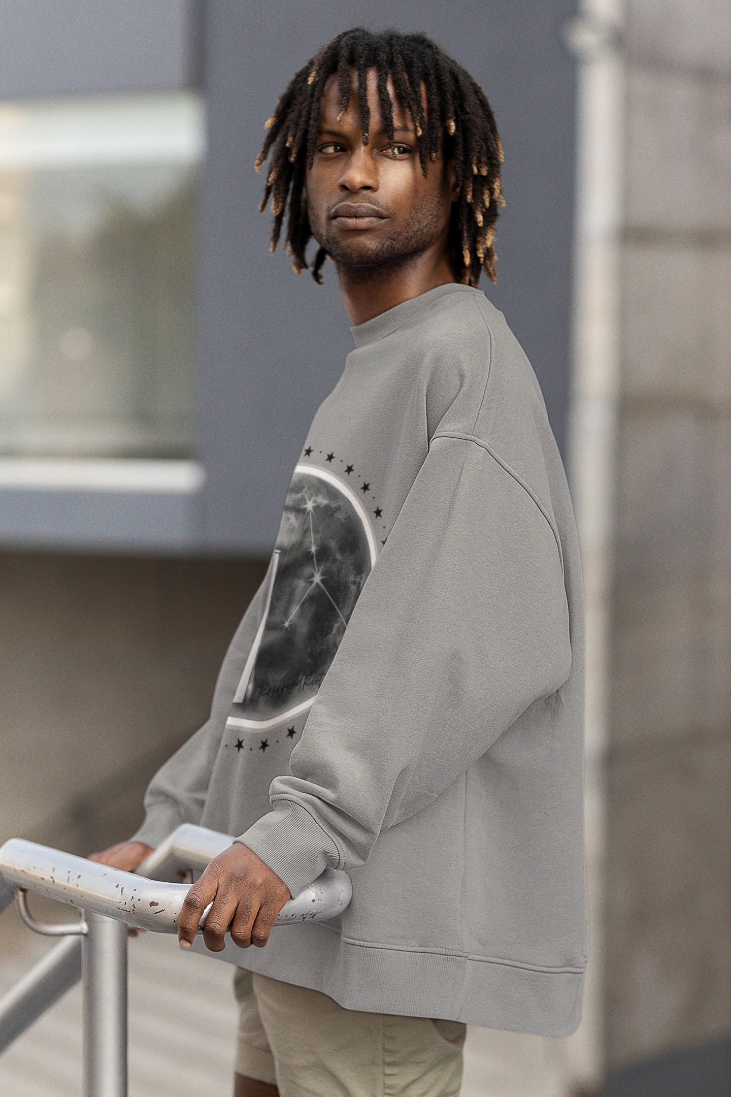 Zodiac (Cancer) Vintage Washed Oversized Hoodless Sweatshirt
